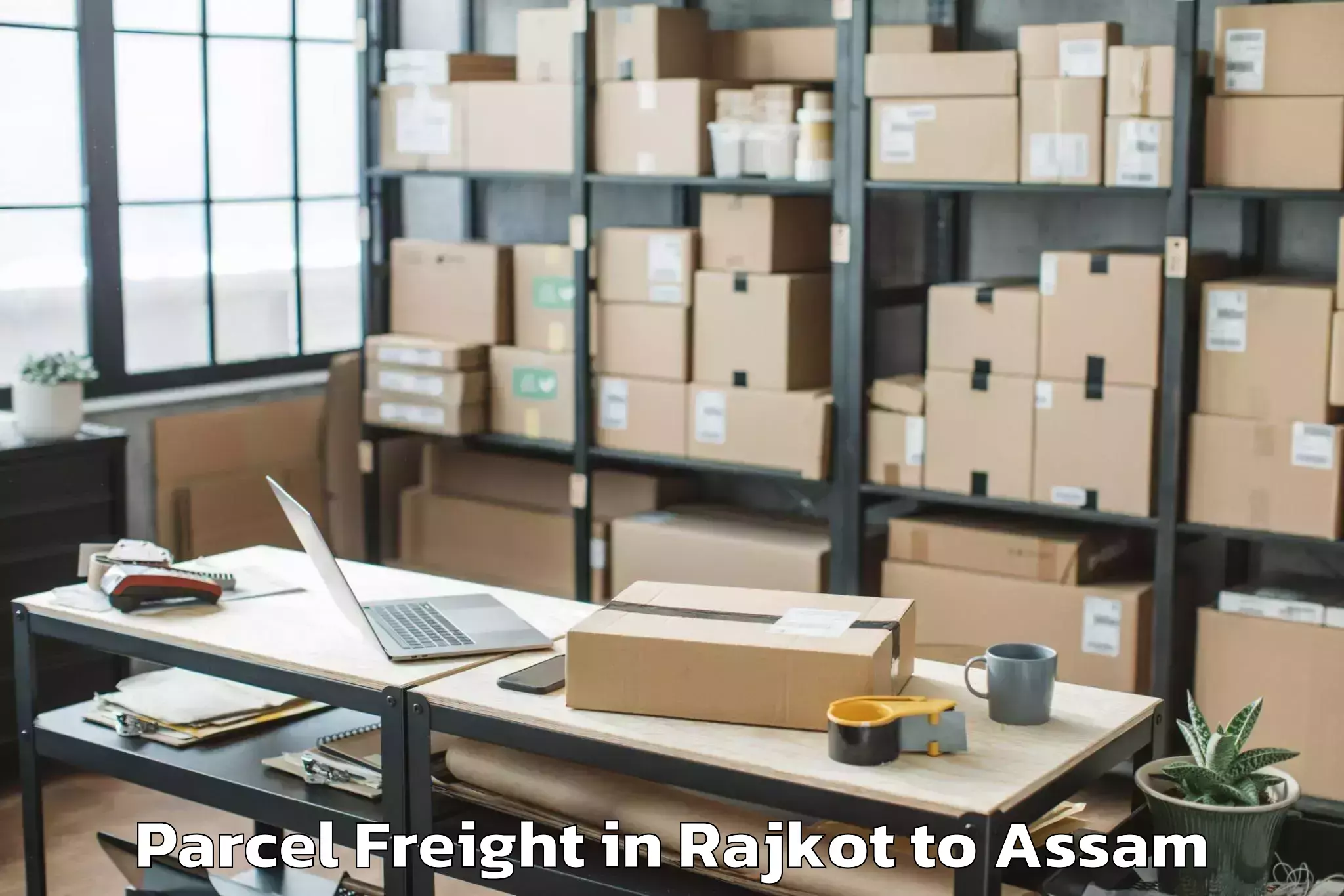 Discover Rajkot to Sonari Parcel Freight